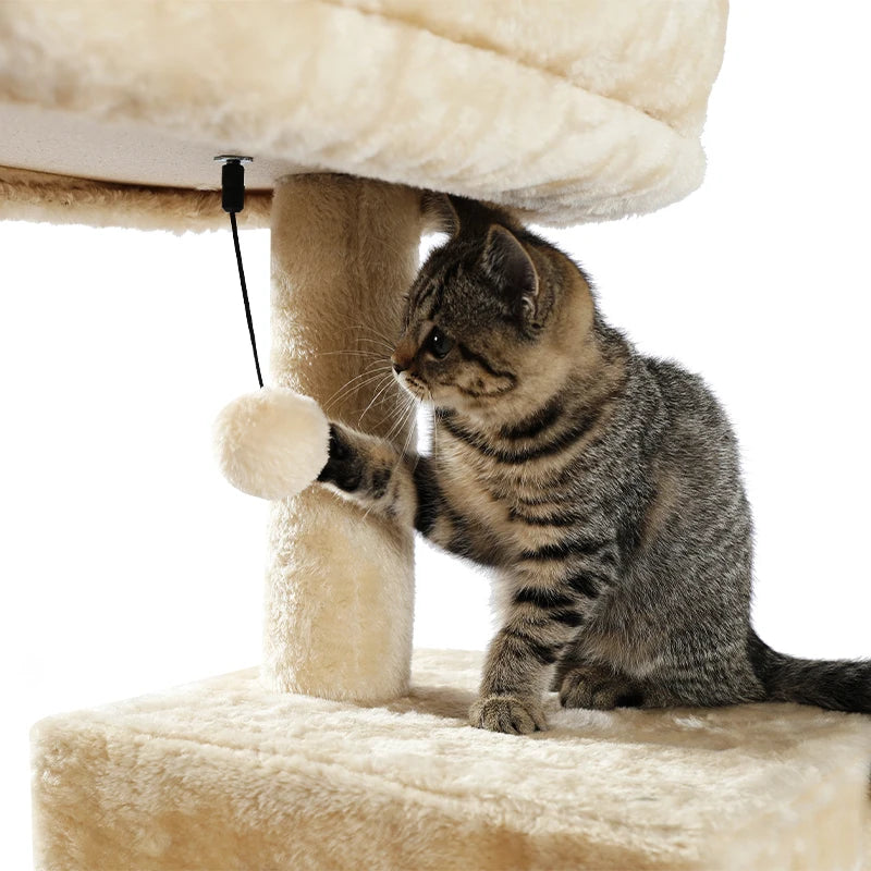 Cat Tree Scratching Post Climbing Tree w Hammock Bed XLg Perch w Ball