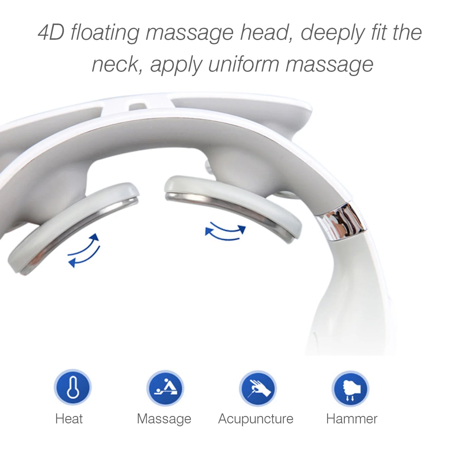 Electric Massager for Neck Shoulder Pain Relief USB 4 Heads