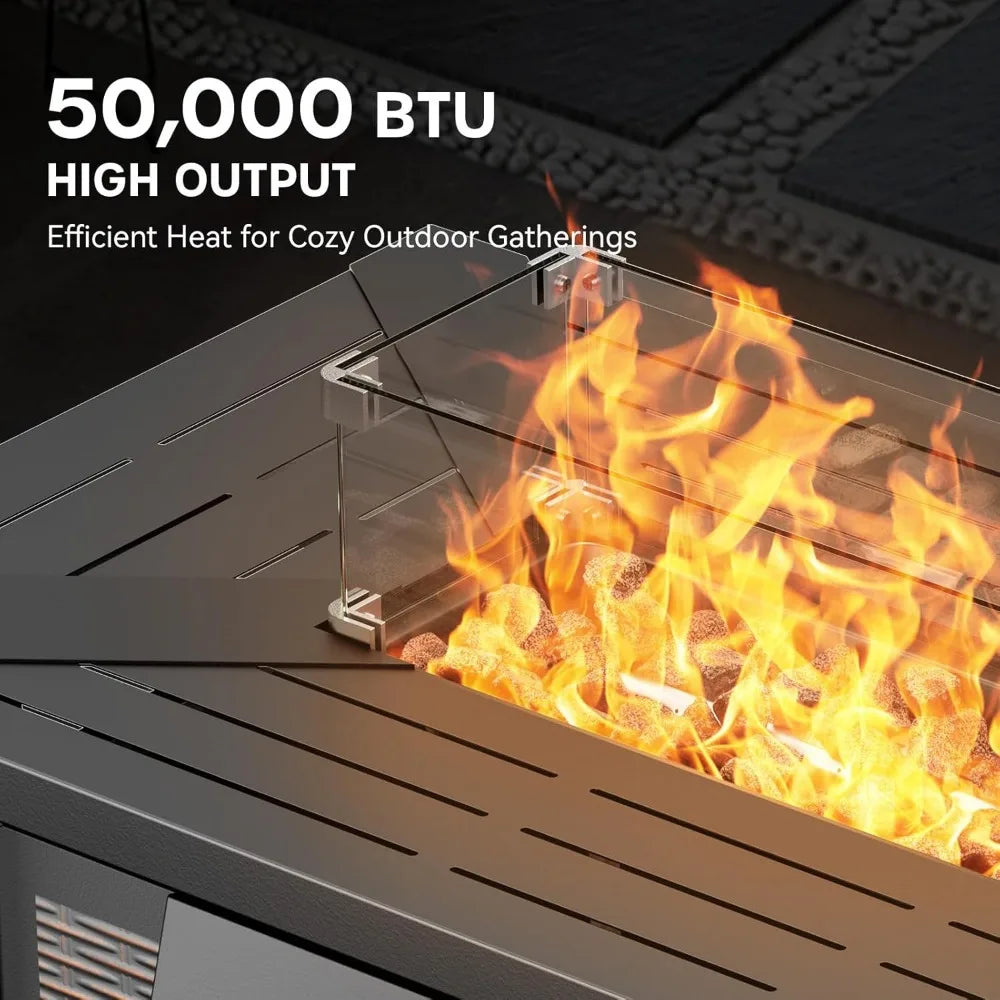 Outdoor Fire Table 43in Fire Pit Table 50000 BTU Propane
