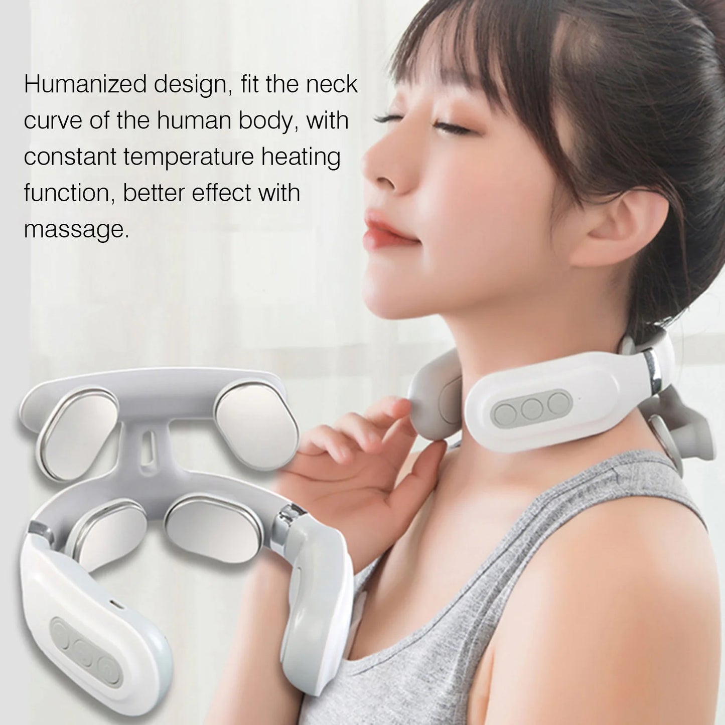 Electric Massager for Neck Shoulder Pain Relief USB 4 Heads