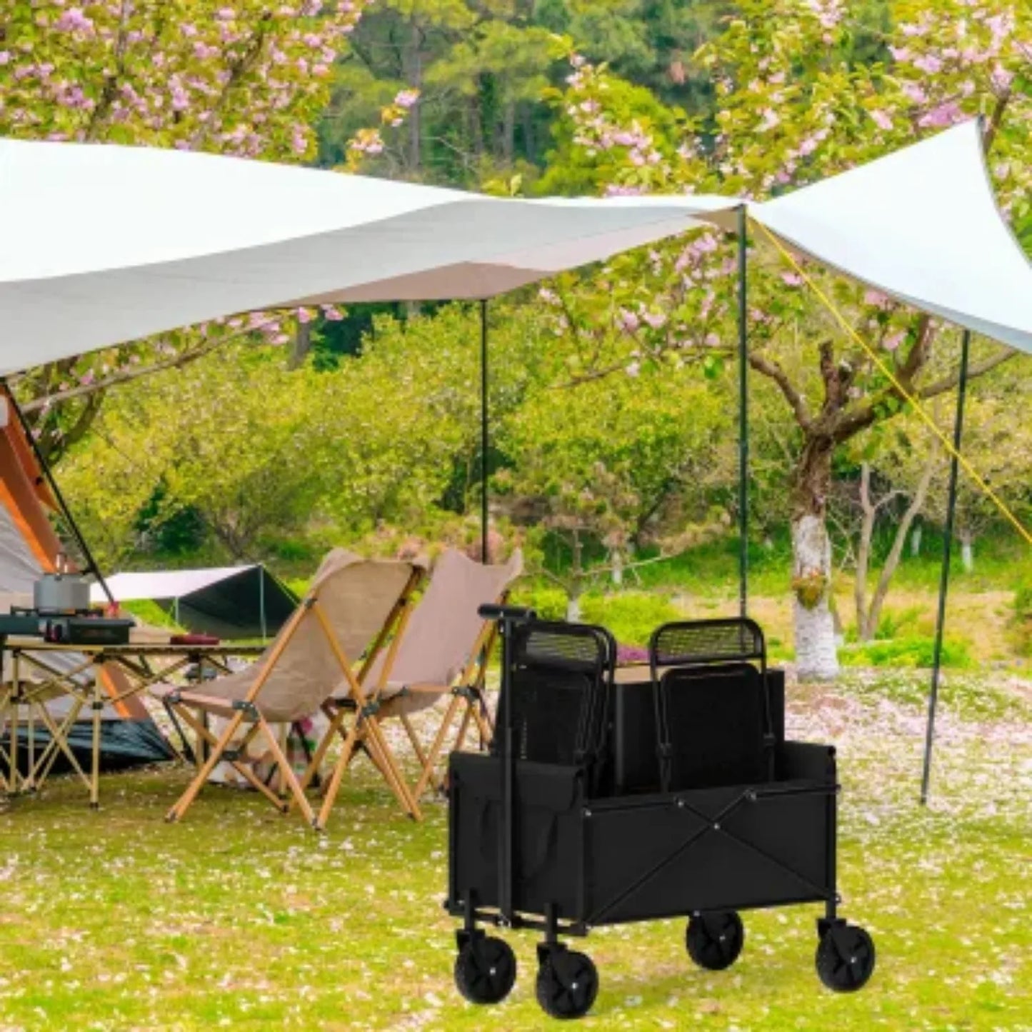 Foldable Garden Handcart | Heavy-Duty One-Hand Carry