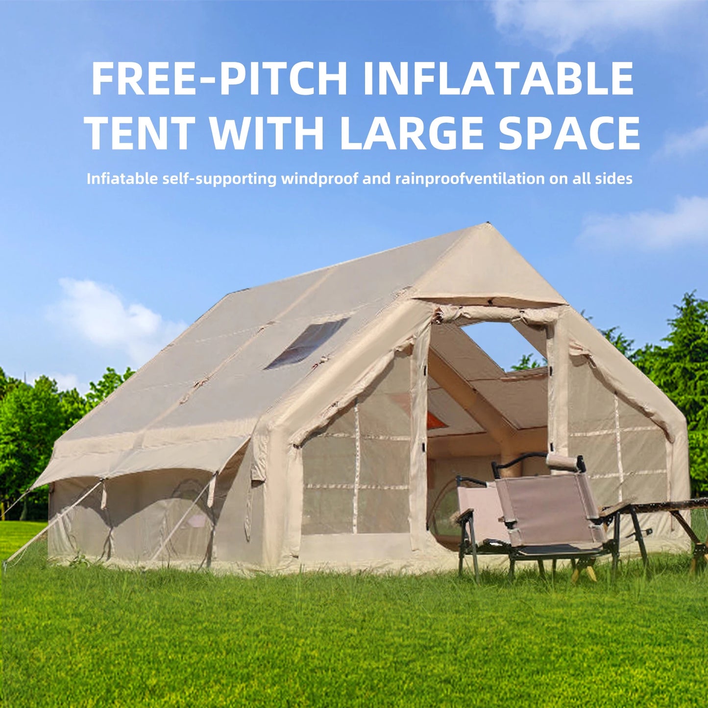 Inflatable Tents With Hand Pump, Easy Setup Portable Tent