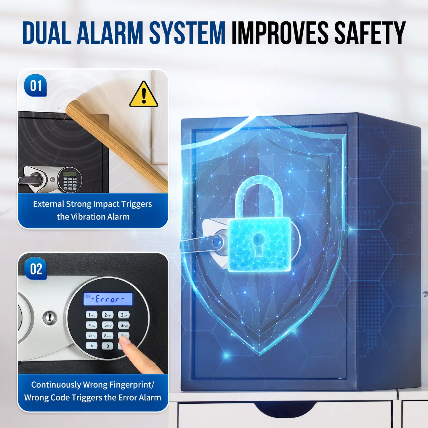 SF0605 19.69 Inch Fingerprint Locks Safe Large Capacity Deposit Box