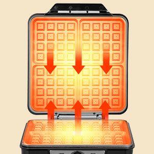 4-Slice Belgian Waffle Maker 3 Browning Levels Compact Design