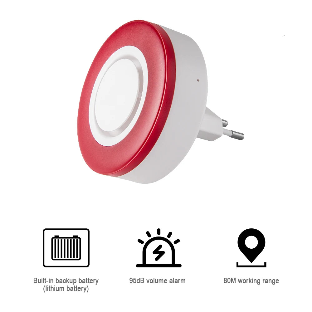 HEIMAN Zigbee 3.0 Smart Strobe Flash Siren US Plug 95db