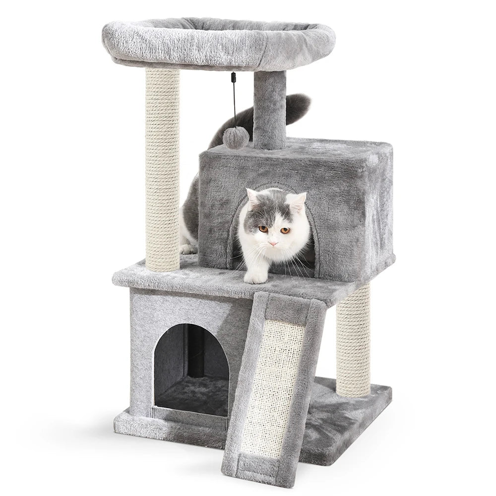 Multi-Level Stairs for Dog Cat Tree Condo Sisal Scratching Posts Bed