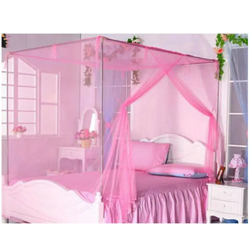 2024 Summer Home Mosquito Nets 4 Corner Bed Canopy Net