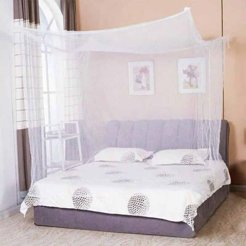 2024 Summer Home Mosquito Nets 4 Corner Bed Canopy Net