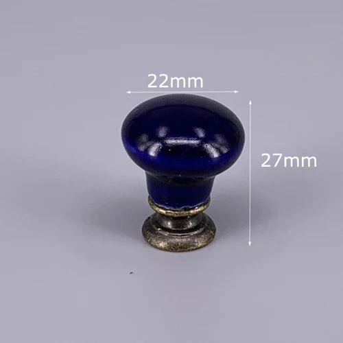 1PC Children Room Drawer Dresser Handles Blue Ceramic Knob