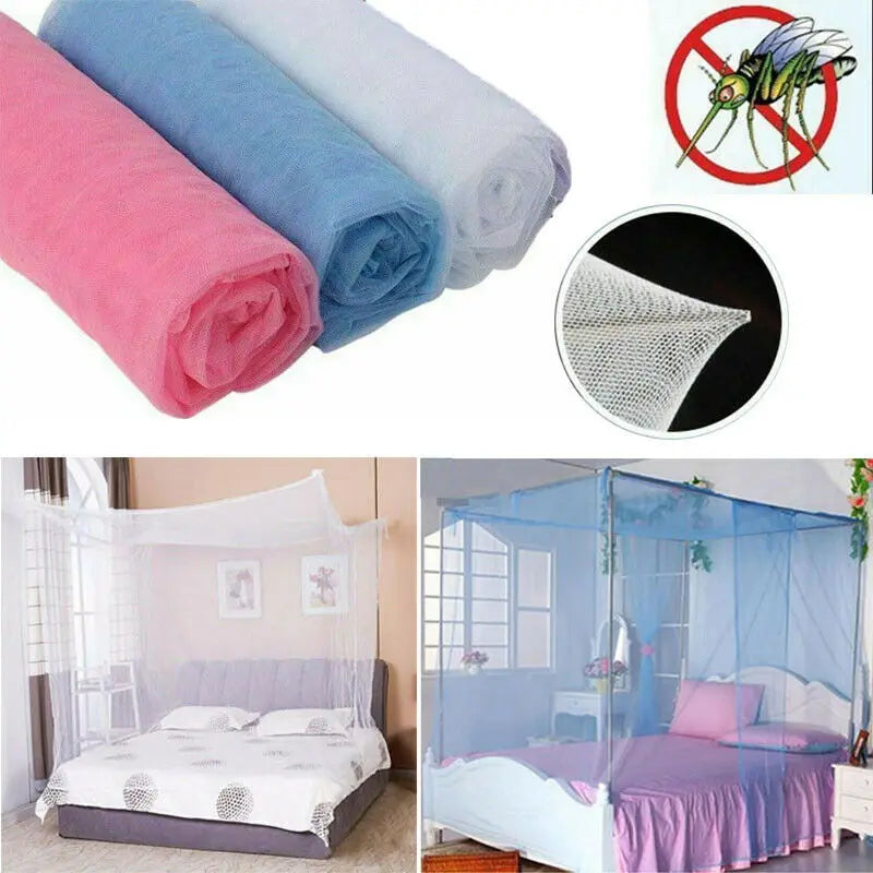 2024 Summer Home Mosquito Nets 4 Corner Bed Canopy Net
