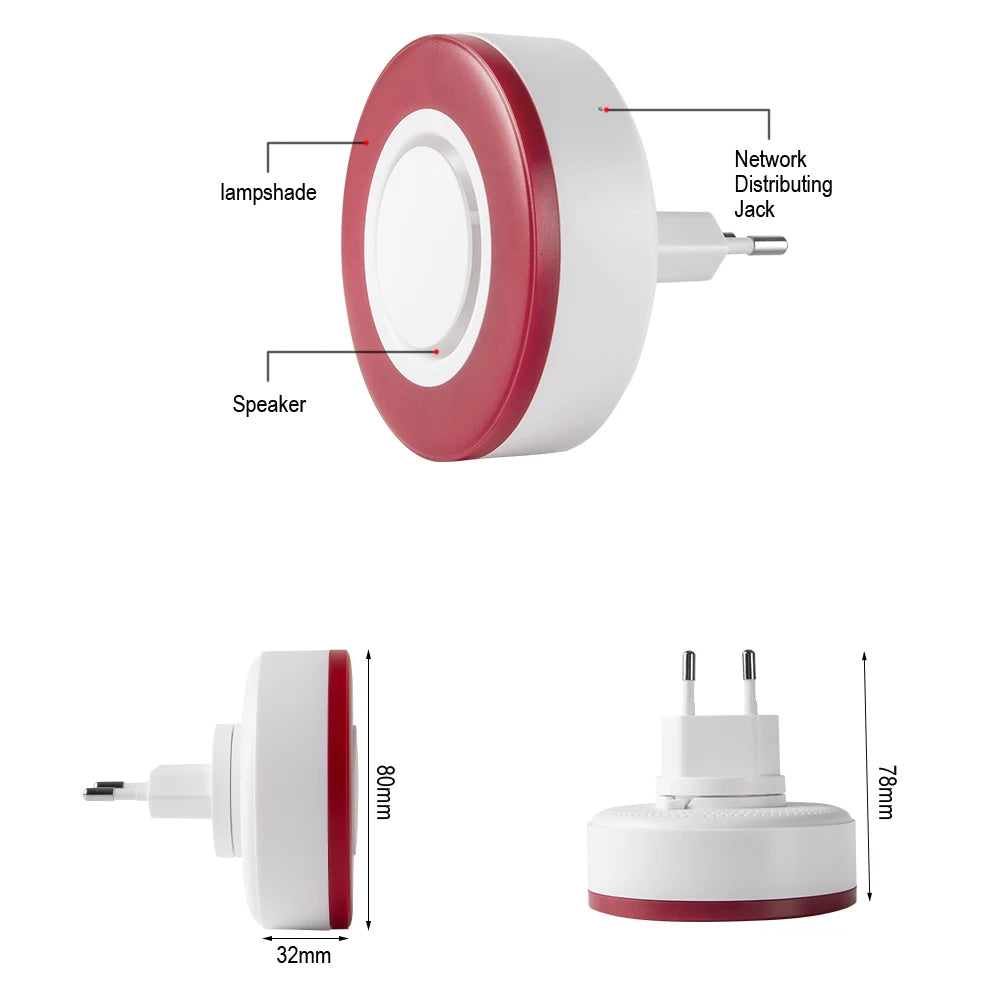 HEIMAN Zigbee 3.0 Smart Strobe Flash Siren US Plug 95db