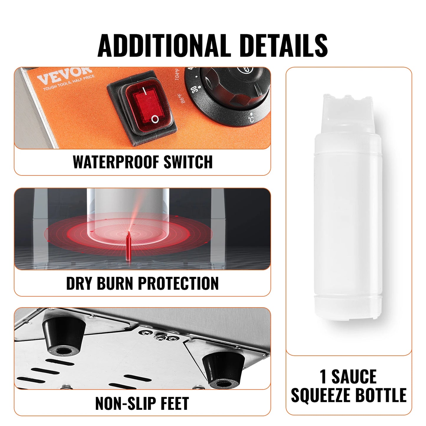 Electric Bottle Warmer w Bottle 0.57 Qt Cheese Dispenser