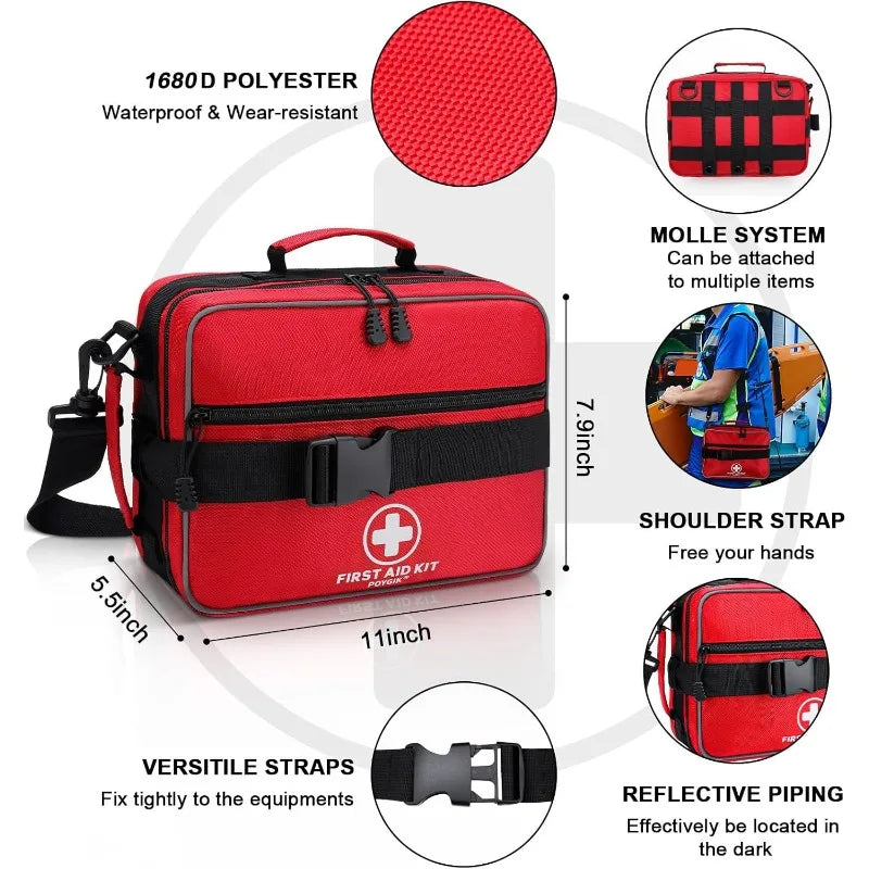 Premium 420 Piece Large First Aid Kit for Home and Travel