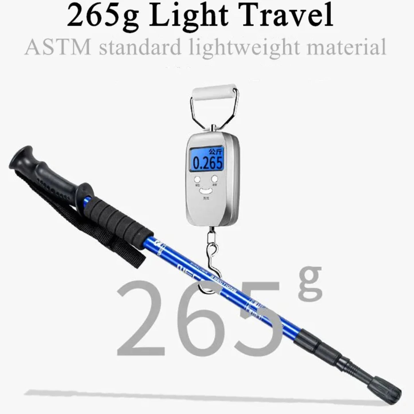 Aluminium Alloy Trekking Poles Ultralight Adjustable Hiking Canes