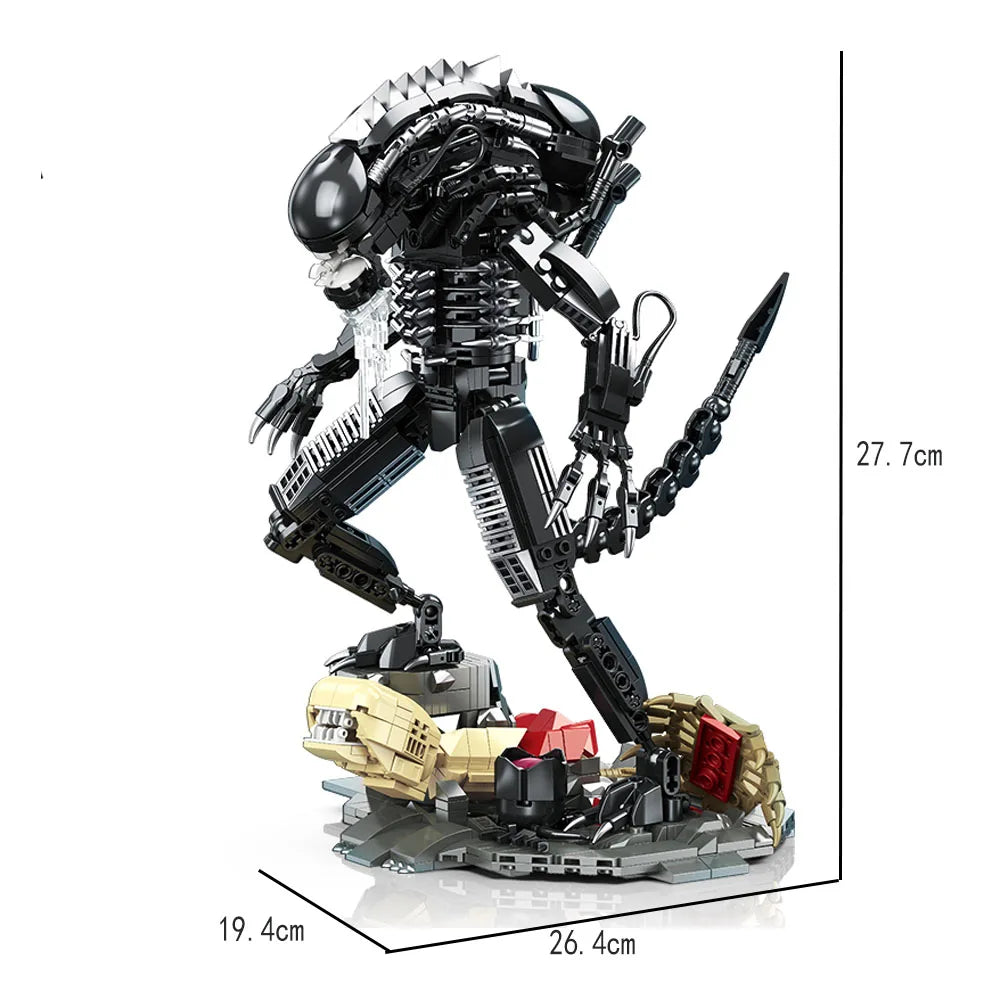 In Stock Battle Robot Alien Building Block Xenomorph Toy 882pcs