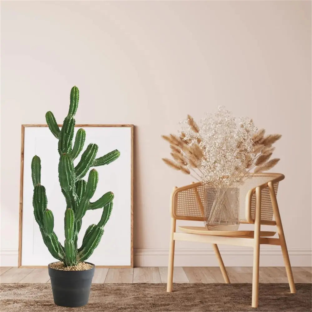 32 Inch Artificial Cactus Plant with Planter Faux Cacti Pot