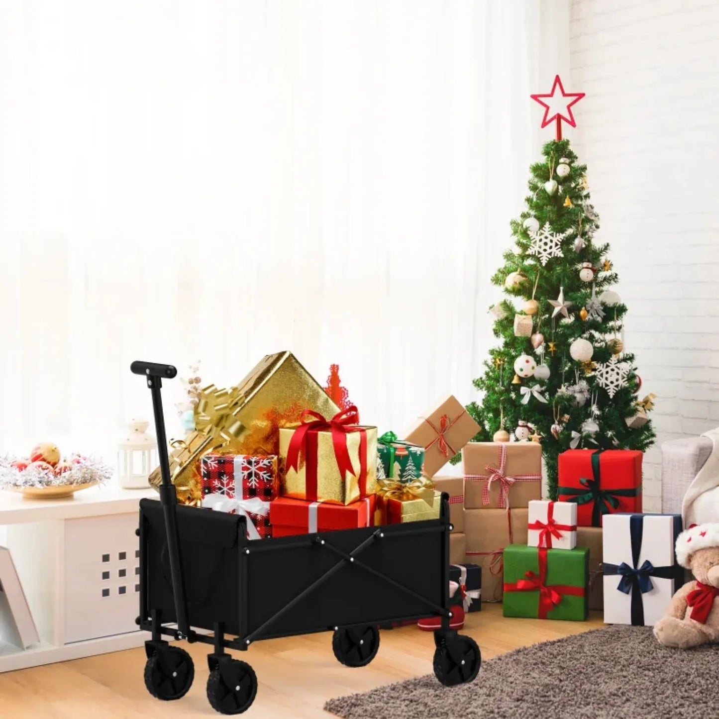 Foldable Garden Handcart | Heavy-Duty One-Hand Carry