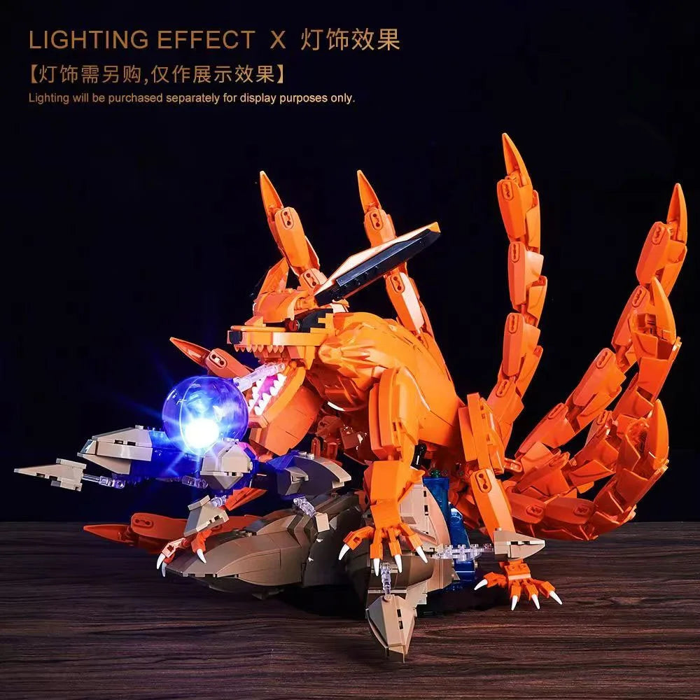 Anime Nine-Tailed Fox Mythical Animals Kits 1480pcs Building Bricks Blocks Toys Gifts