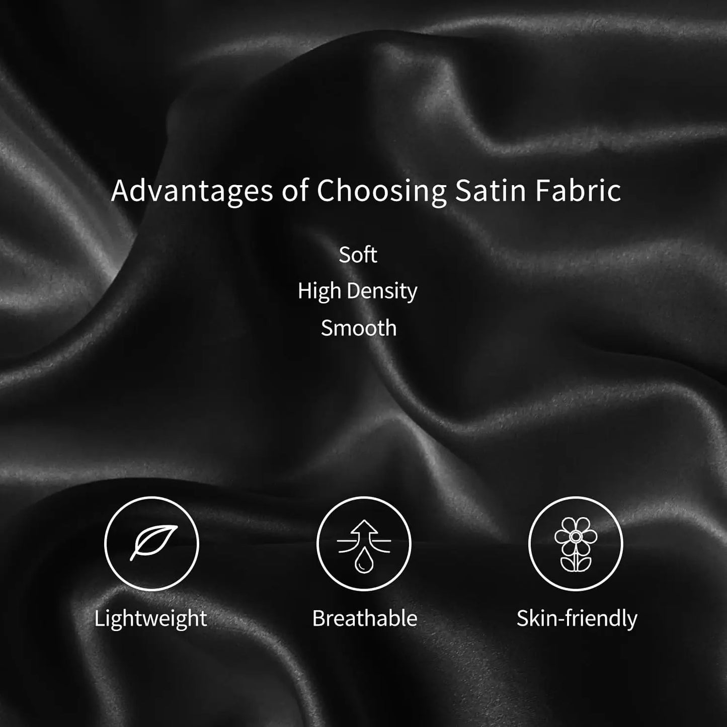 2pcs Satin Silk Pillowcase for Hair and Skin, Super Soft