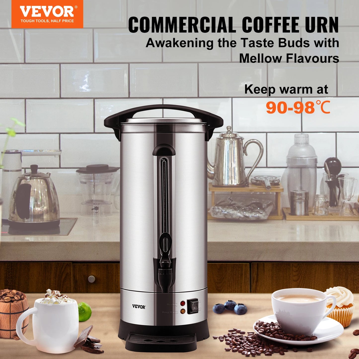 110 Cups Stainless Steel Coffee Thermos Hot Water Camping