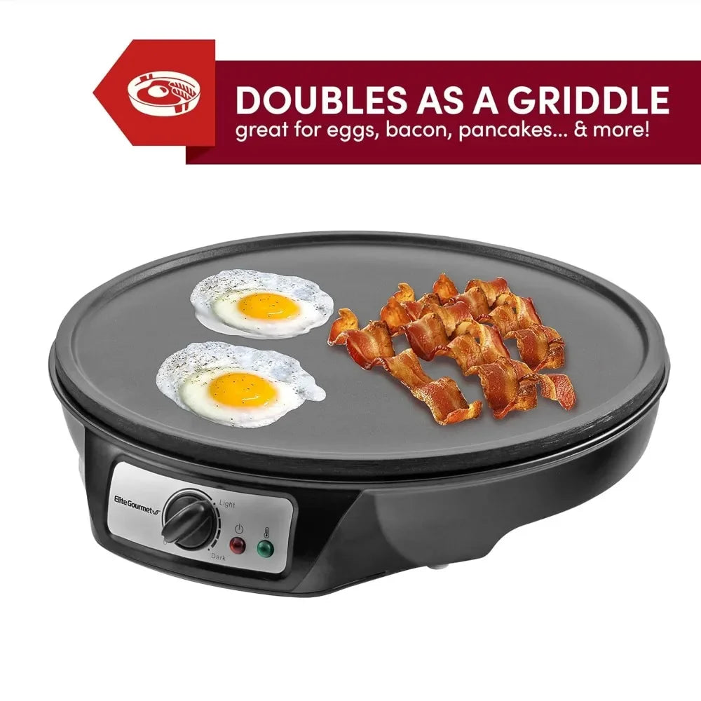 Electric Crepe Pancake Maker Non-stick Griddle 12 Inch