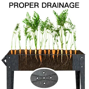 Raised Garden Bed with Wheels Anti-Rust Steel Planter Box