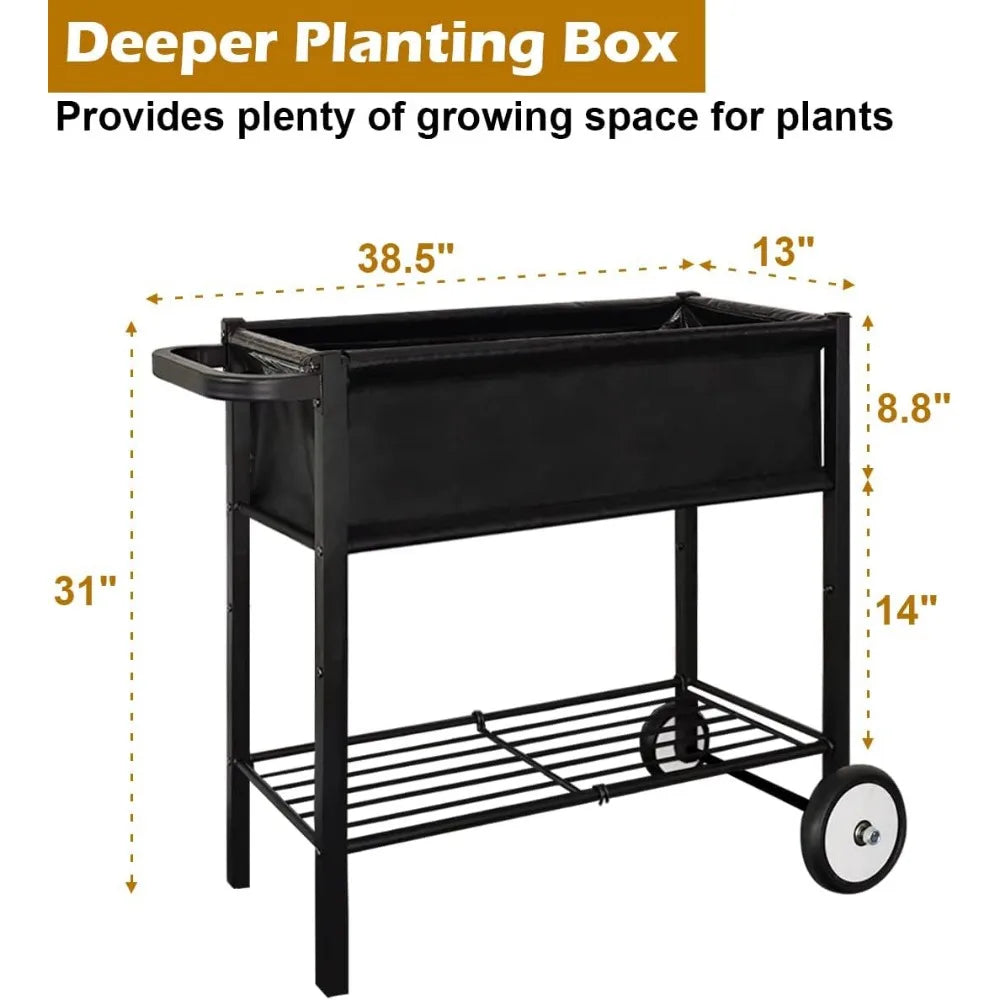 Outdoor Raised Planter Bed Box with Legs for Gardening