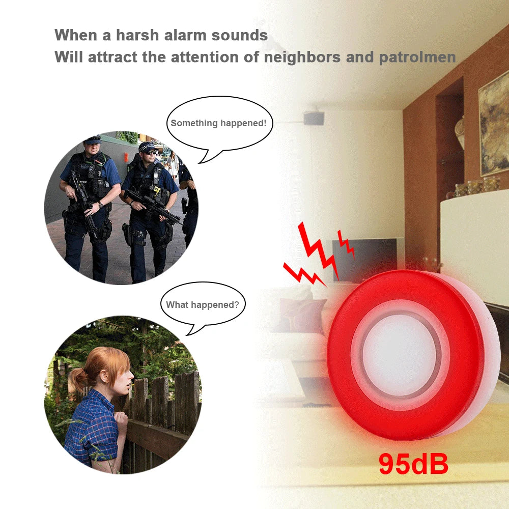 HEIMAN Zigbee 3.0 Smart Strobe Flash Siren US Plug 95db