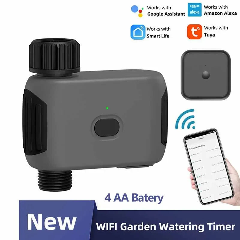 Battery Powered Garden Smart Irrigation Wifi Auto Water Timer Smart Life App Wifi