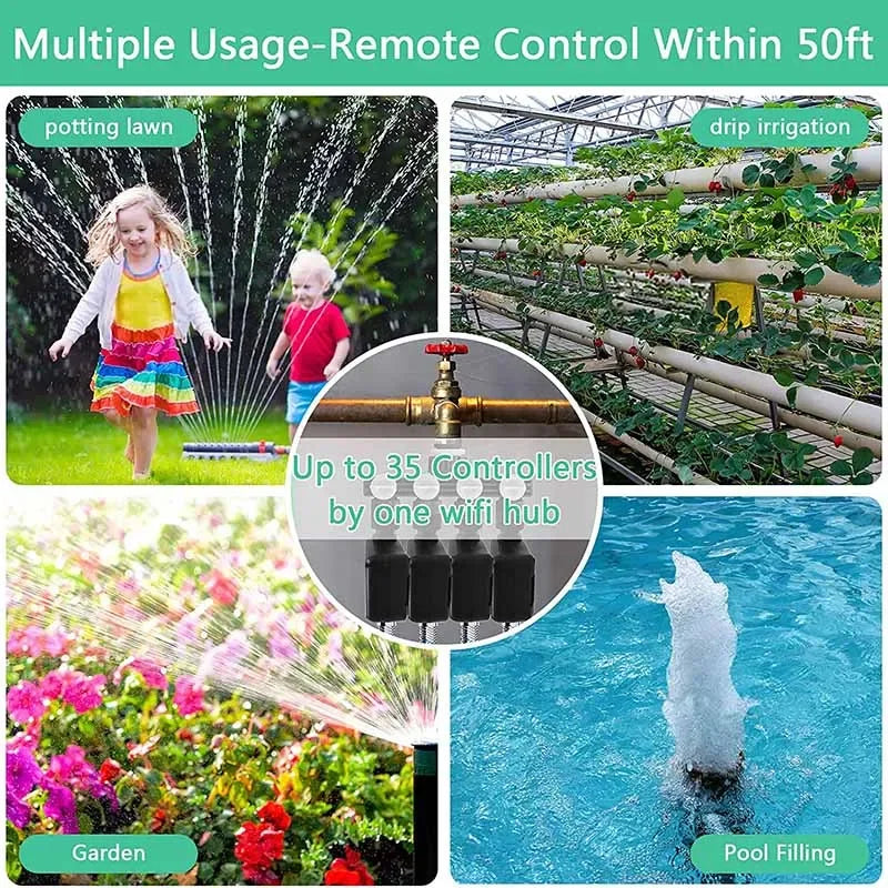 Battery Powered Garden Smart Irrigation Wifi Auto Water Timer Smart Life App Wifi