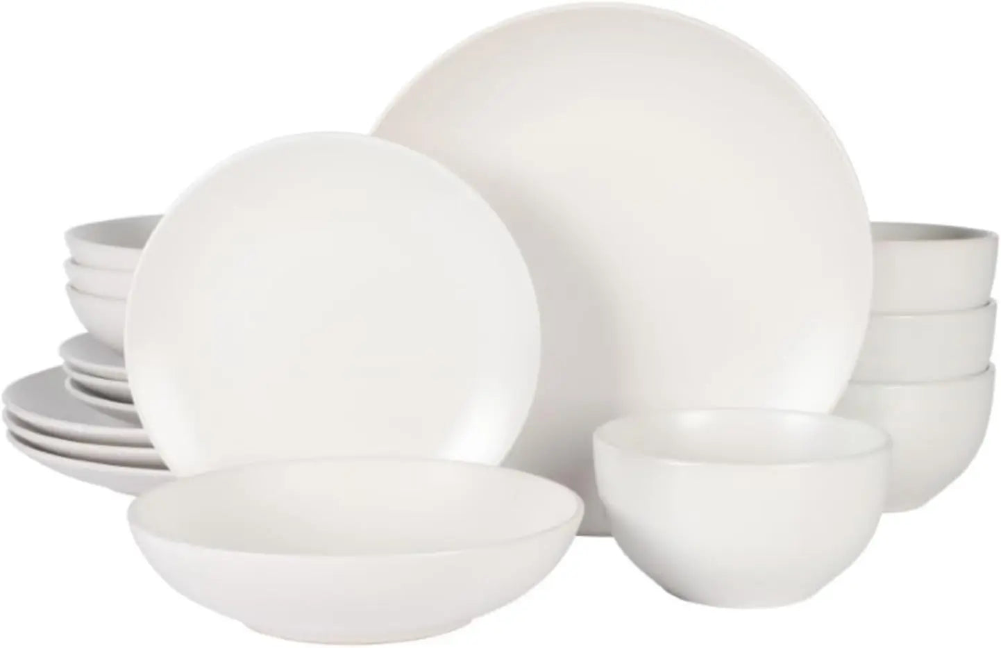 Zuma Stoneware Dinnerware Set - Matte Black for Four