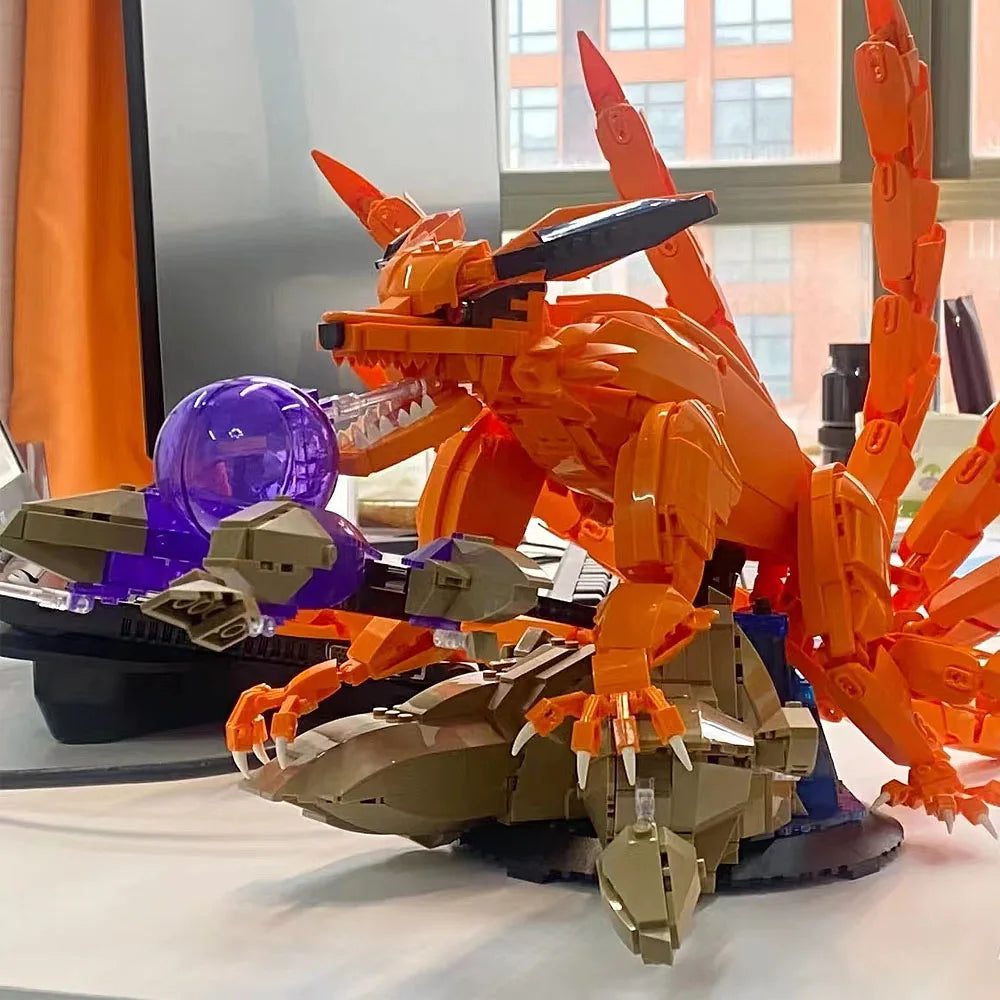 Anime Nine-Tailed Fox Mythical Animals Kits 1480pcs Building Bricks Blocks Toys Gifts