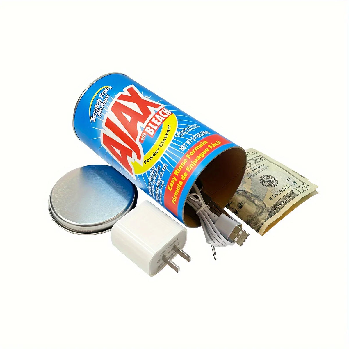 Ajax Diversion Safe with Huge Hidden Compartment for Cash