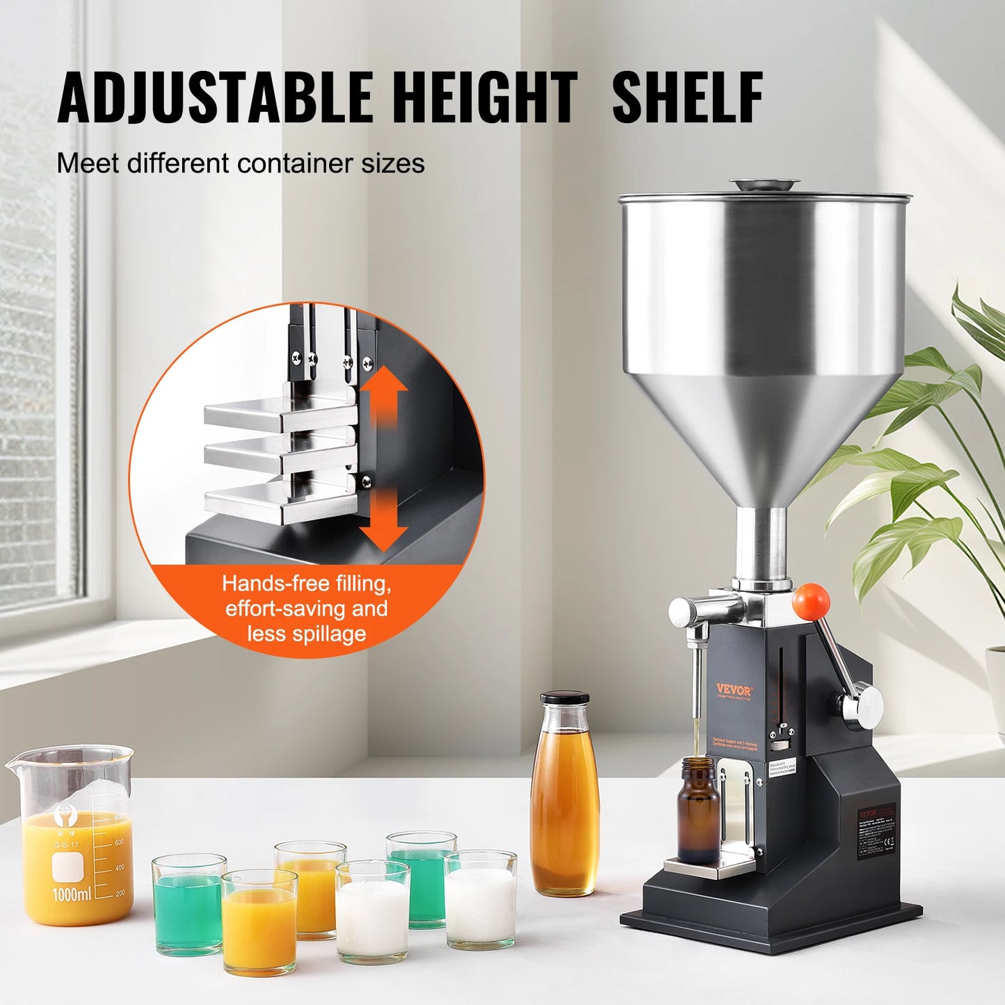 VEVOR A03 5-50ml Manual Liquid Filling Machine for Honey