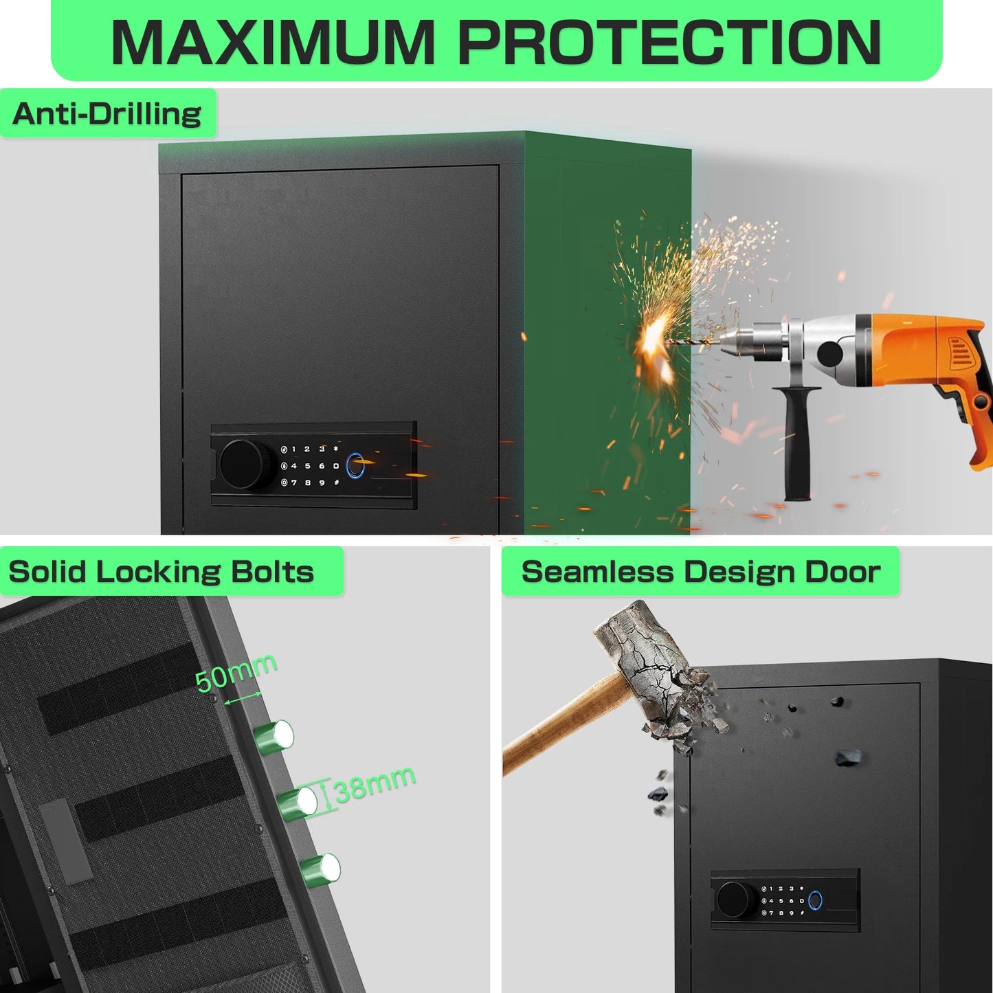 6.0 Cub Unassembled Extra Large Safe Digital Backlit Keypad