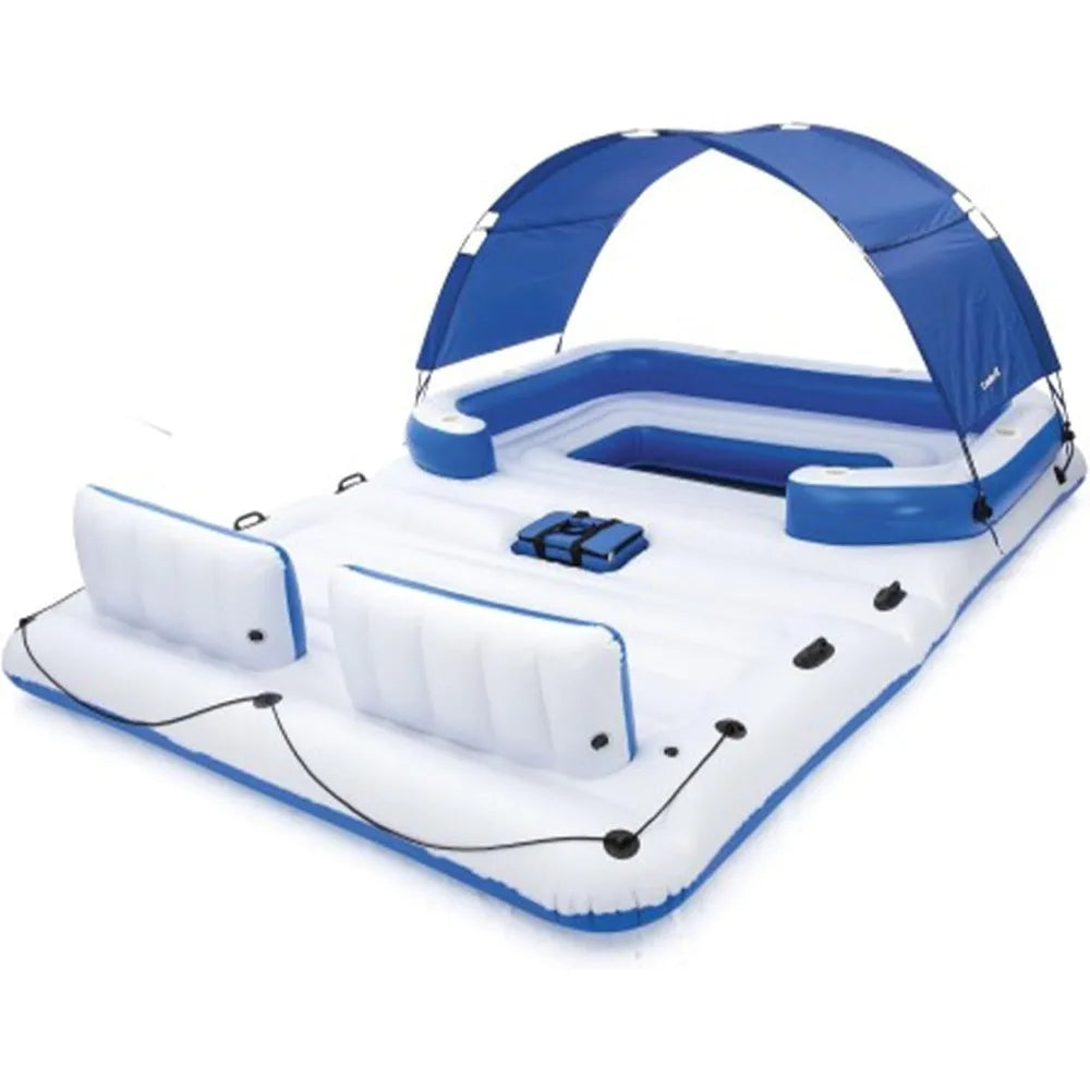 Hydro-Force Tropical Breeze 6 Person Inflatable Party Island Water Float Lounger