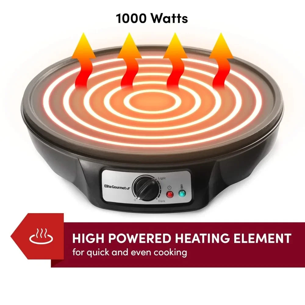 Electric Crepe Pancake Maker Non-stick Griddle 12 Inch