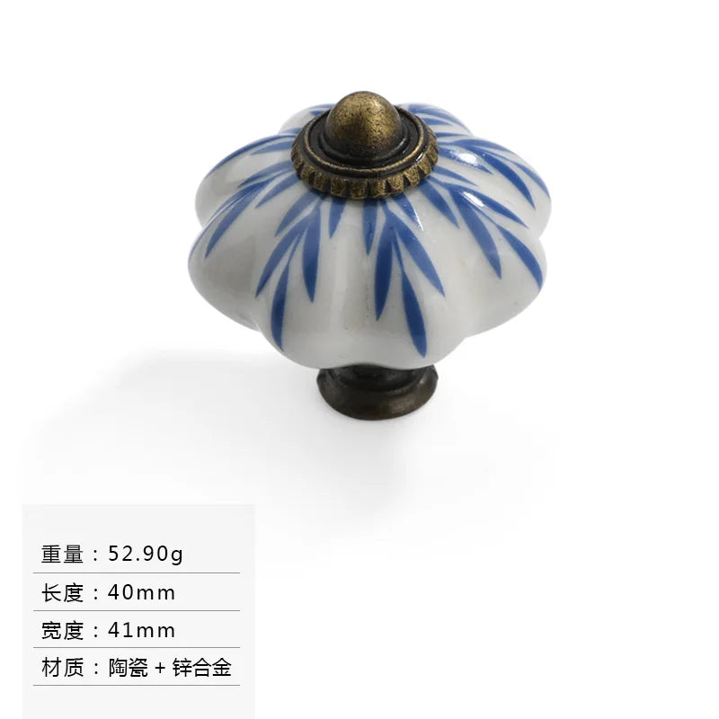 Ceramic Drawer Handle Single Hole Small Circular Colored Handle
