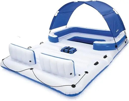 Hydro-Force Tropical Breeze 6 Person Inflatable Party Island Water Float Lounger