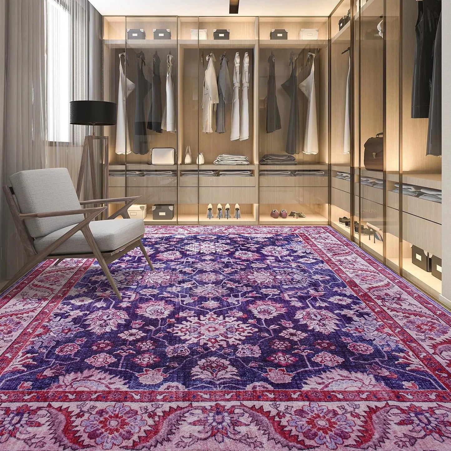 Faux Cashmere Vintage Soft Accent Area Rugs Machine Washable
