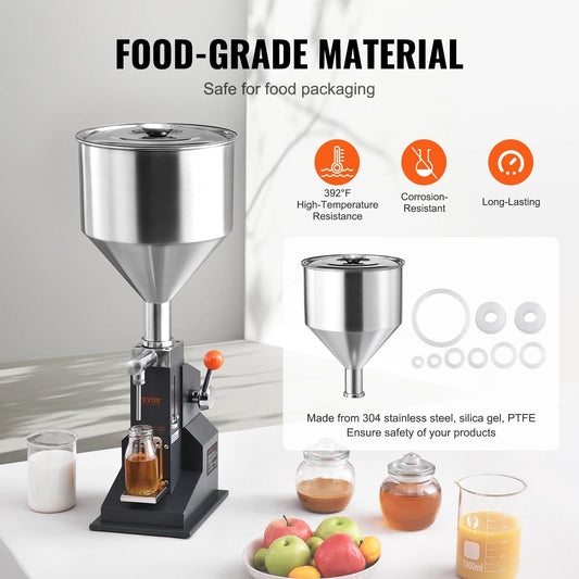 VEVOR A03 5-50ml Manual Liquid Filling Machine for Honey