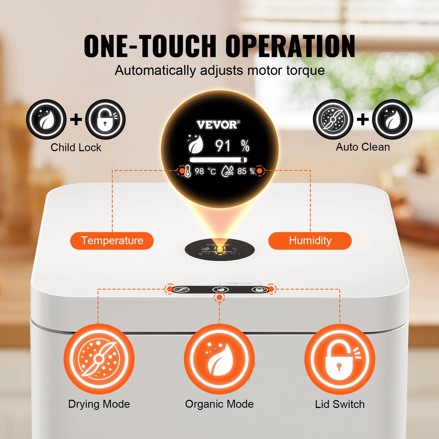 VEVOR 5 L Electric Composter Food Recycler For Natural Fertilizer