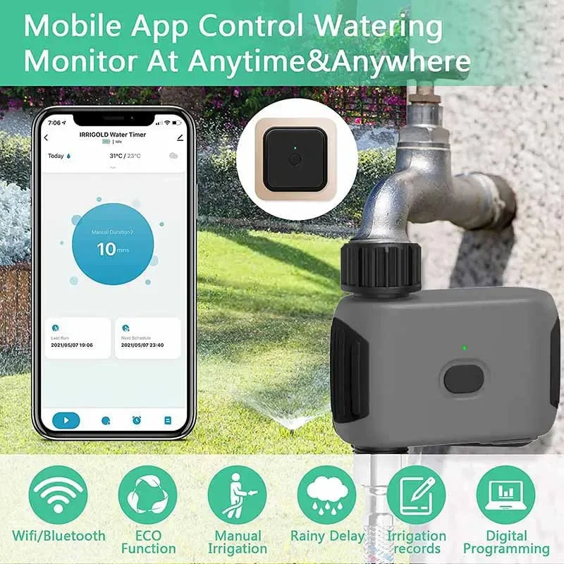 Battery Powered Garden Smart Irrigation Wifi Auto Water Timer Smart Life App Wifi