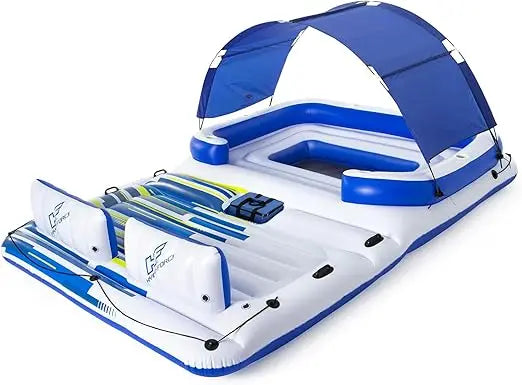 Hydro-Force Tropical Breeze 6 Person Inflatable Party Island Water Float Lounger