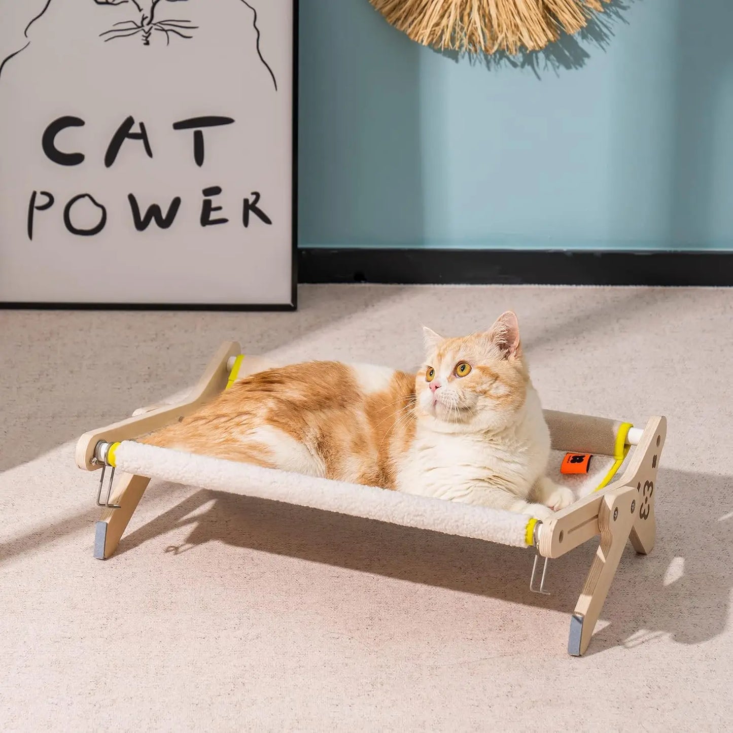 Window Perch Hammock Seat 2 in 1 Beige Cream Grey Pink Adjustable for Indoor Cats