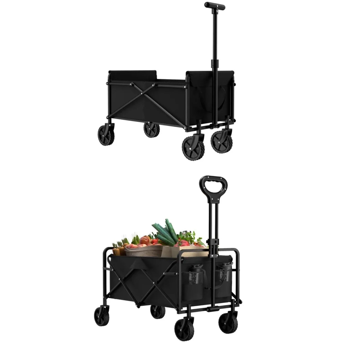 Foldable Garden Handcart | Heavy-Duty One-Hand Carry
