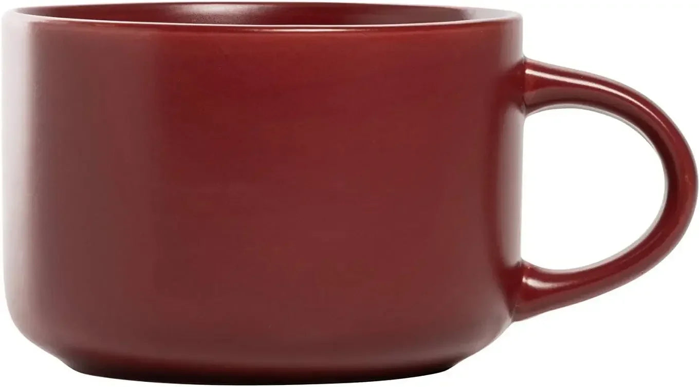 10 Wazee Matte Coupe Dinnerware Set, 16 Pc, Red Color