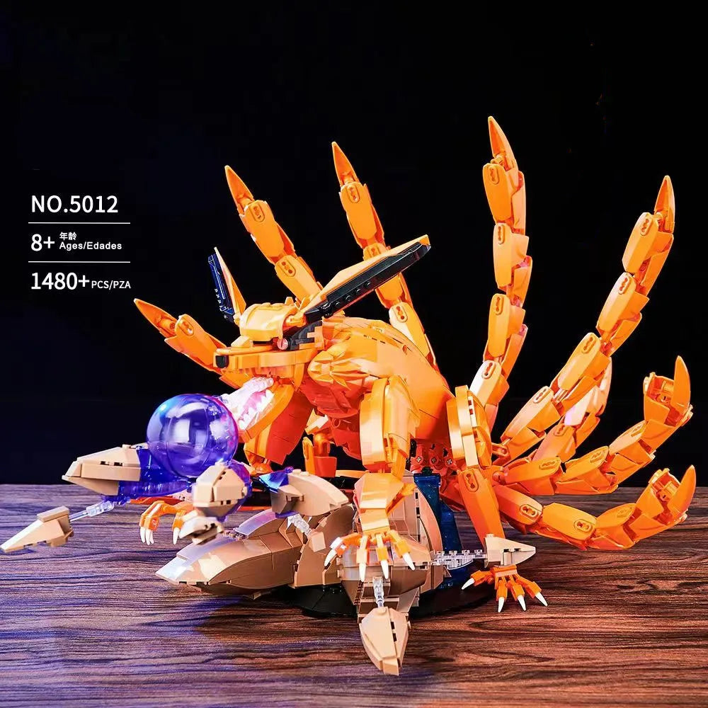 Anime Nine-Tailed Fox Mythical Animals Kits 1480pcs Building Bricks Blocks Toys Gifts