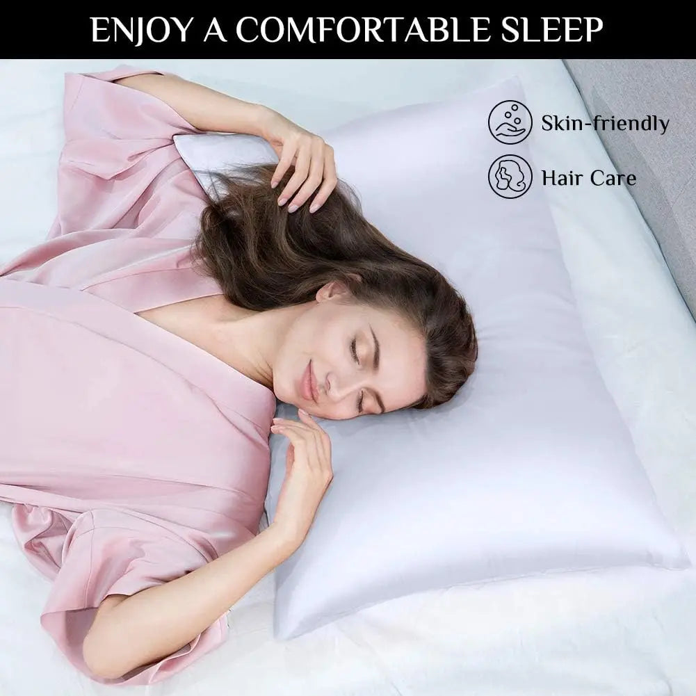 2pcs Satin Silk Pillowcase for Hair and Skin, Super Soft