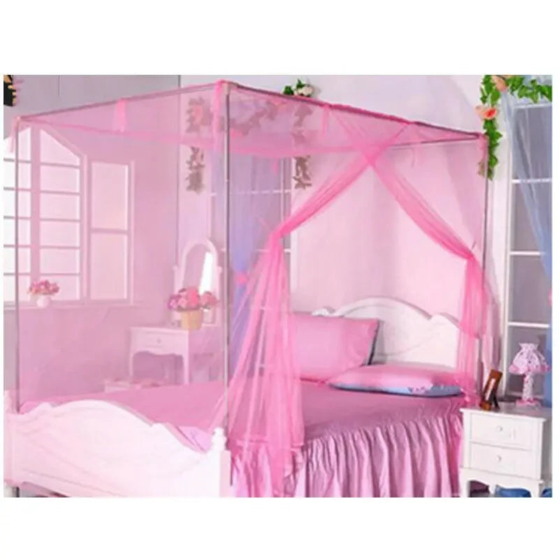 2024 Summer Home Mosquito Nets 4 Corner Bed Canopy Net